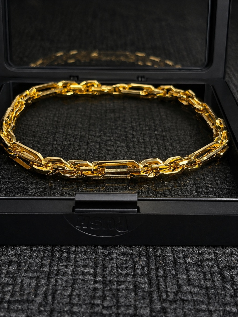 Gold Link Chain Bracelet for Men - Polished Yellow Gold Toney